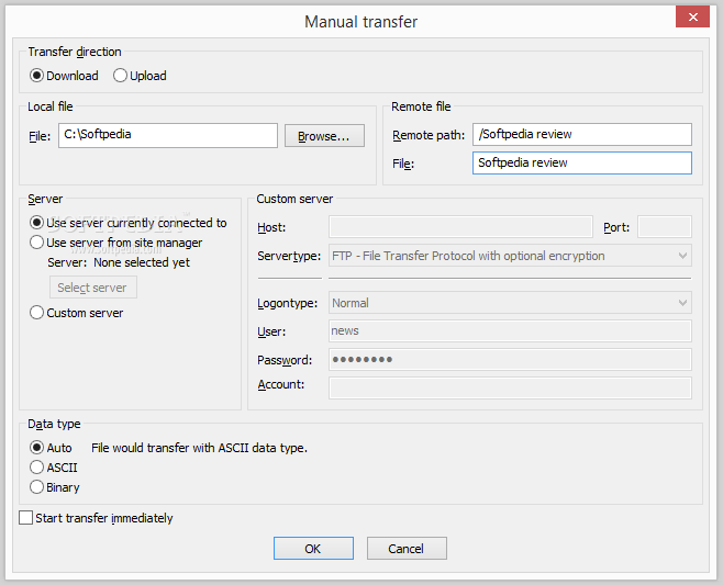Filezilla auto transfer mode fortinet firmware download